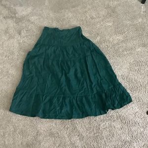 Green midi skirt